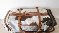 Amore Cowhide Cow Leather Weekend Holdall Bag