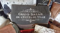 Grand Bazar Canvas & Leather Messenger Bag