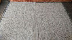 Large Grey Handloomed Natural Recycled Yarn Rug - 180cm x 245cm 