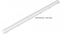 230V IP65 T8 Single LED Ready Anti Corrosive Fitting (5ft)
