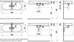 Laufen Sonar 1000mm Double Countertop Basin - White LCC