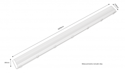 Knightsbridge 230V IP65 2x70W 6ft Twin HF Non-Corrosive Fluorescent Fitting with Emergency (AC65270EM)