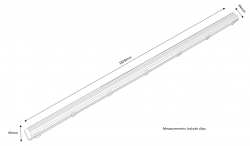 Knightsbridge 230V IP65 1x70W 6ft Single HF Non-Corrosive Fluorescent Fitting with Emergency (AC65170EM)