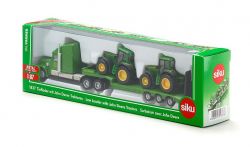Siku Truck Low-Loader With 2 John Deere Tractors - Diecast Scale 1:87 - 1837