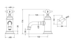 Arcade Monobloc Basin Mixer (Nickel) - Stock Clearance