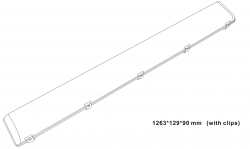 Knightsbridge 230V IP65 4ft 41W Twin LED Non-Corrosive Emergency (TRLED24EM)