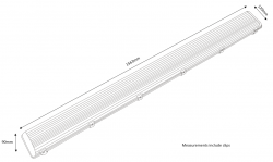 Knightsbridge 230V IP65 2x58W 5ft Twin HF Non-Corrosive Fluorescent Fitting (AC65258)