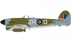 Hawker Typhoon IB Aeroplane - Scale 1:72 Model Kit Medium Starter Set - Airfix - A55208