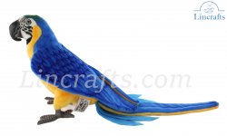 Soft Toy Macaw Bird (Blue/Yellow) by Hansa (40cm) 7999