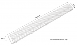 Knightsbridge 230V IP65 2x36W 4ft Twin HF Non-Corrosive Fluorescent Fitting with Emergency (AC65236EM)
