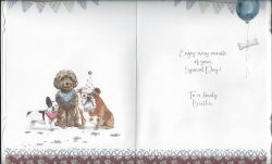 Birthday Card - Large - Brother - Dog - Out of the Blue
