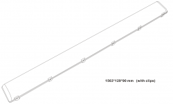 Knightsbridge 230V IP65 5ft 50W Twin LED Non-Corrosive Emergency - 6000K (TRLED25EMD)