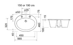 Silverdale Belgravia Coquet Inset Basin - White