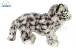 Soft Toy Snow Leopard Wildcat Stand by Hansa (34cm) 6954