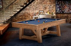 Brunswick Botanic Pool Table - Rustic Dark Brown 7ft or 8ft