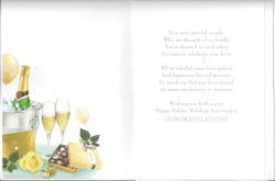 Wedding Anniversary Card - On Your Golden 50 50th Anniversary