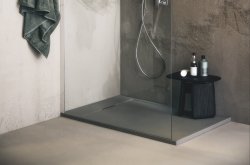 Ideal Standard i.life Ultra Flat S 1700 x 800mm Rectangular Shower Tray with Waste - Jet Black