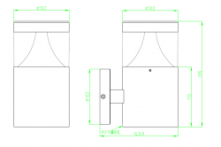 Knightsbridge 230V IP54 GU10 Wall Light with Diffuser - (GDL1)