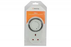 Mercury 350.104 24 Hour Mechanical Timer Socket w/ Automatic Time Control