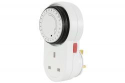 Mercury 350.104 24 Hour Mechanical Timer Socket w/ Automatic Time Control