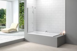 Merlyn Two Panel Folding Bath Screen