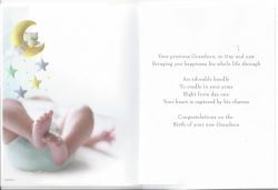 New Baby Boy Grandson Card - Congratulations