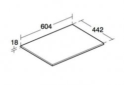 Ideal Standard Connect Air 600 x 442mm Worktop (Light Brown Wood)