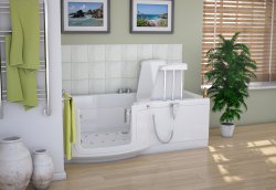 Access Indiana Slimline Walk-in Bath with Glass Door and Powered Seat