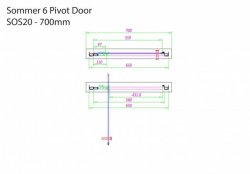 Sommer 6 Pivot Door Shower Enclosure 700mm