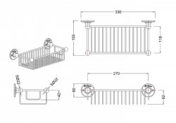 Burlington Bathrooms Chrome Deep Soap Basket