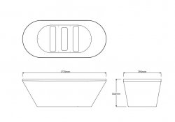 Essential Strand 1700 x 755mm Double Ended Freestanding Bath