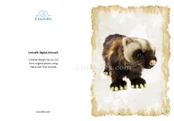 Greeting Card featuring Hansa Soft Toy Wolverine. Created by LDA. C29