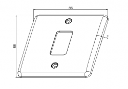 Knightsbridge Curved edge 1G grid faceplate (CUG1)