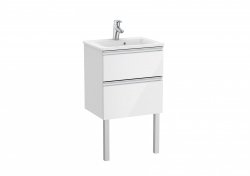 Roca The Gap Compact Gloss White 500mm 2 Drawer Vanity Unit with Basin