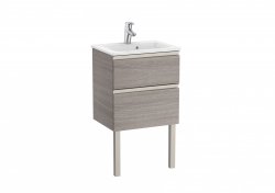 Roca The Gap Compact City Oak 500mm 2 Drawer Vanity Unit with Basin