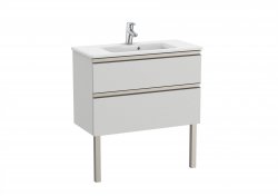 Roca The Gap Compact Arctic Grey 800mm 2 Drawer Vanity Unit with Basin