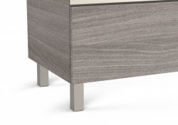 Roca The Gap Matt Grey 600mm 3 Drawer Vanity Unit with Basin