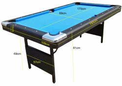 HomeGames 6ft Folding Leg Pool Table