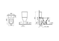 Vitra S50 Comfort Height Close Coupled Toilet