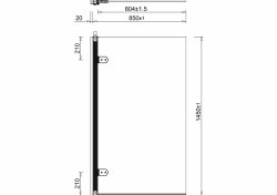 Burlington Single Panel Bath Screen - Polished Aluminum