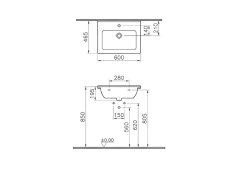 Vitra S50 600mm Vanity Basin