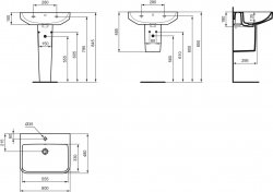 Ideal Standard i.life B 600mm 1 Tap Hole Basin