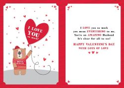 Valentine's Day Card - Deluxe Boxed - Husband - 3D Glitter - Regal