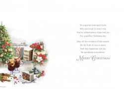 Christmas Card - Auntie & Uncle - Mulled Wine Xmas Cake - Regal