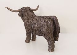 Highland Cow Standing Cold Cast Bronze Ornament - Frith Sculpture VB051
