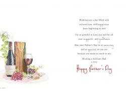 Father's Day Card - Dad From your Son - Wine - Glitter - Regal