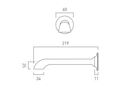 Booth & Co. Axbridge Bath Spout - Chrome