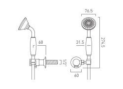 Booth & Co. Axbridge Single Function Mini Kit with Outlet and Bracket - Nickel