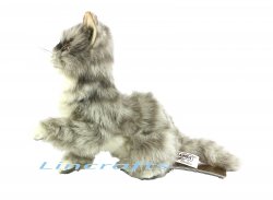 Soft Toy Cat, Grey Kitten by Hansa (20cm.L) 6493