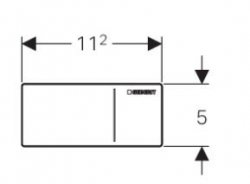 Geberit Omega 70 White Glass Dual Flush Plate